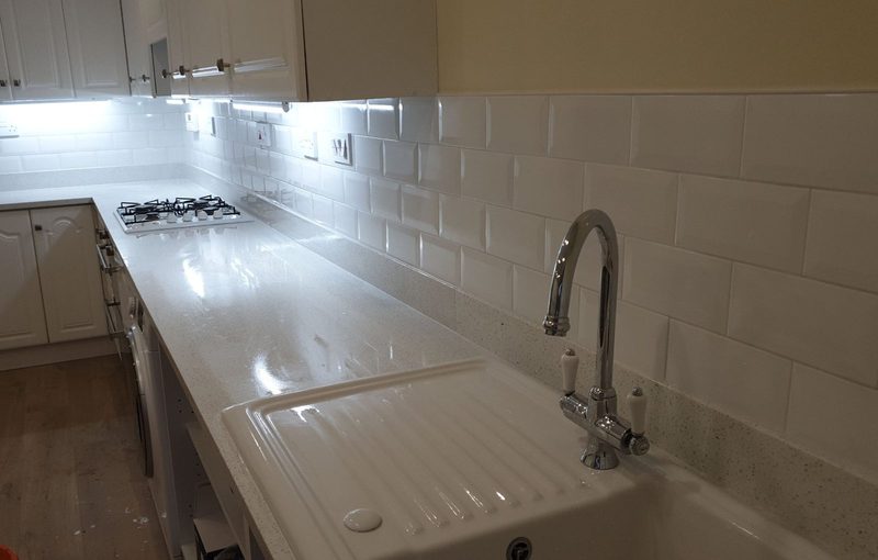 Bevelled metro splashback
