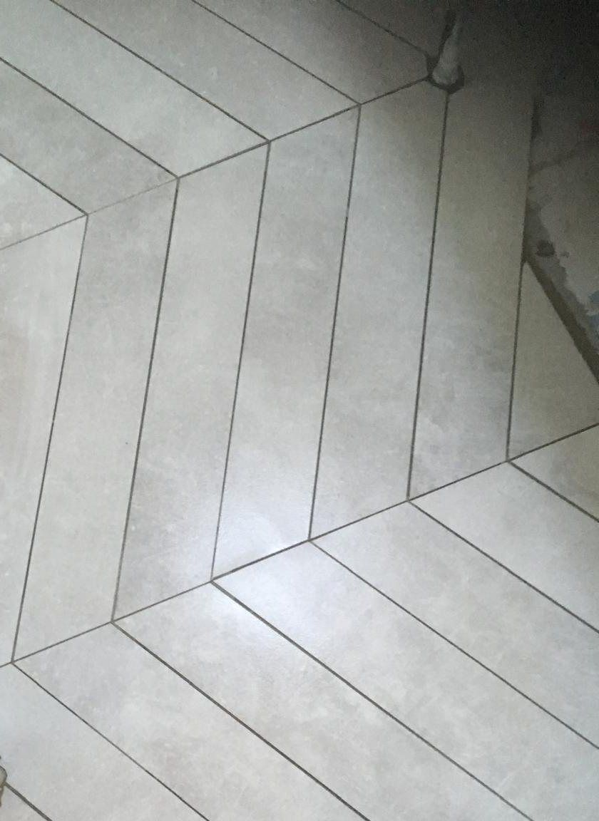 Chevron porcelain floor